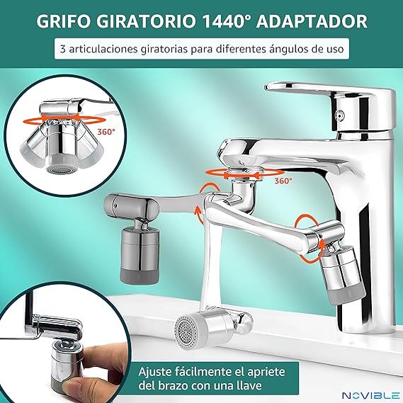 ADAPATADOR PARA GRIFERIA GIRATORIO (Universal)