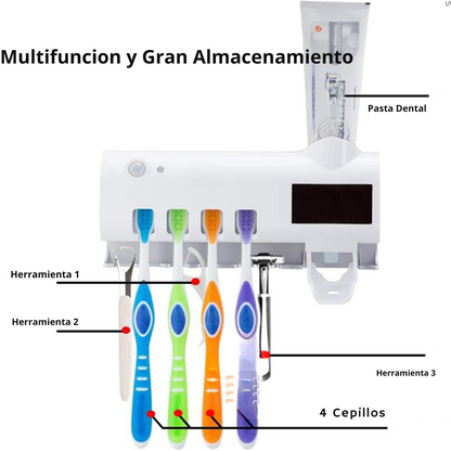 SOPORTE DE CEPILLOS DENTALES CON ESTERILIZADOR UV