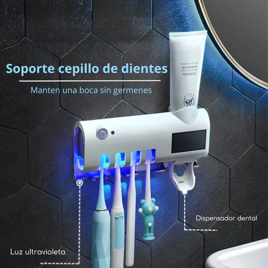 SOPORTE DE CEPILLOS DENTALES CON ESTERILIZADOR UV