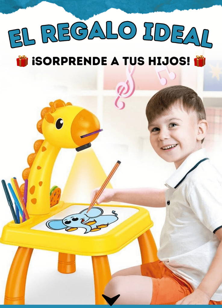 MESA DE DIBUJO CON PROYECTOR DE IMÁGENES PARA NIÑOS